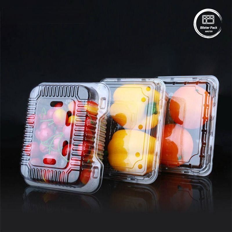 OEM/ODM Clamshell กระปุกผลไม้และกระปุกผักที่ใช้ครั้งเดียว PET ใส พลาสติกเกรดอาหาร