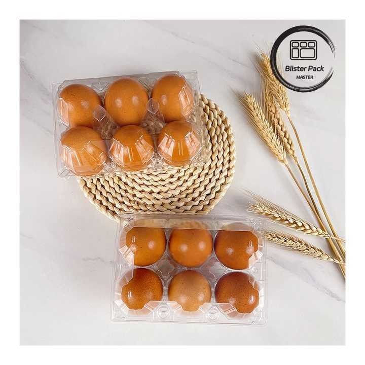 6 แพ็คกล่องไข่พลาสติก กล่องบรรจุไข่ที่ทนทาน เพื่อการเก็บรักษาที่ปลอดภัย