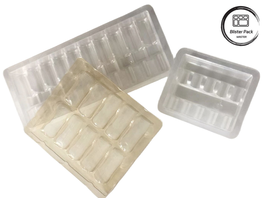 OEM & ODM PET กล่องพลาสติกบลิสเตอร์ที่สร้างระยะว่าง, การบรรจุภายในที่กําหนดเองสําหรับกระป๋องและยา