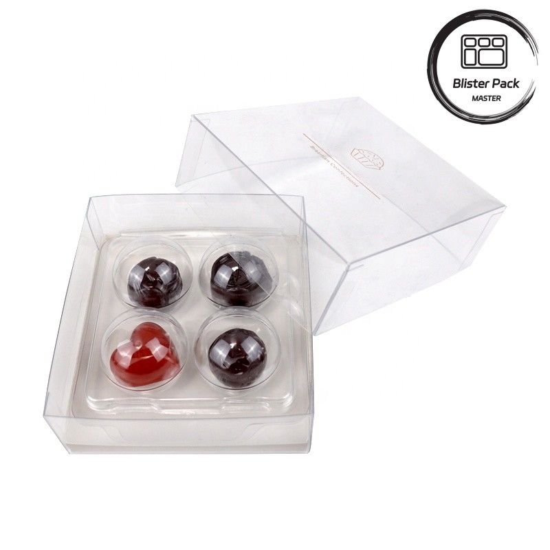 ซื้อปลีก กล่องของขวัญพลาสติกใส สําหรับ 4, 8, 15, 30 ทรูฟล์ ช็อคโกแลต แพคเกจโปร่งใส PET คุณภาพสูง