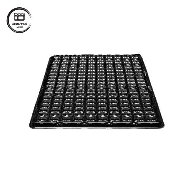 ช่องบรรจุความว่าง PET 200 Grid สําหรับส่วนประกอบอิเล็กทรอนิกส์ขนาดเล็ก