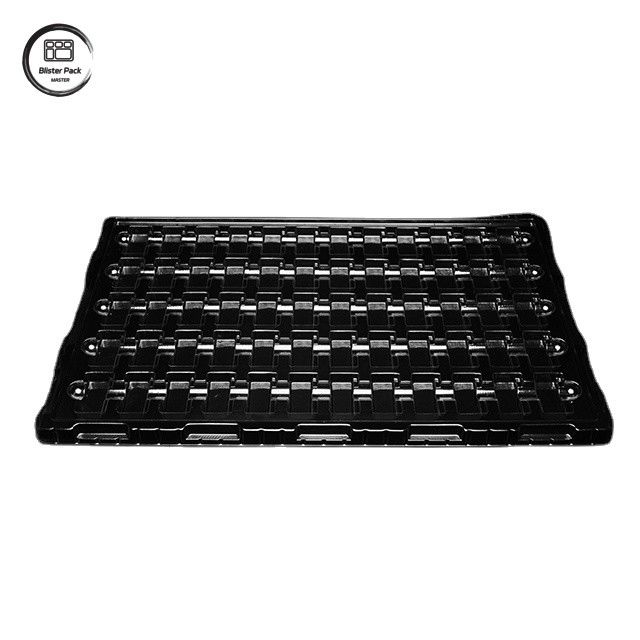 กล่องพลาสติกโปร่งต่อต้านสแตตติกแบบกระเป๋าว่าง แพคเกจ 60 Grid สําหรับสินค้าอิเล็กทรอนิกส์ขนาดเล็ก